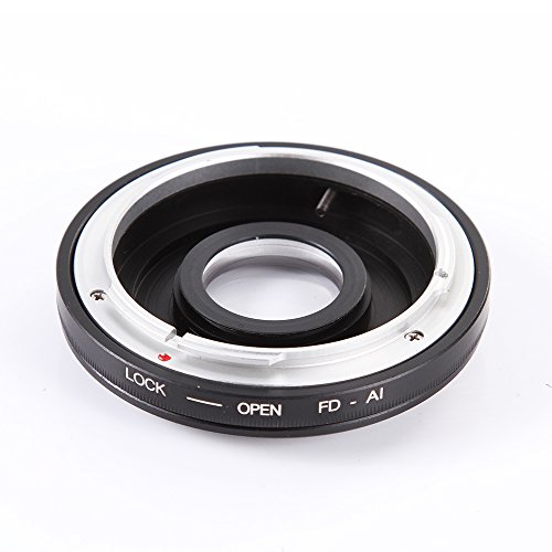 Fotga FD-AI Objectif Mont Adapteur avec Verre pour Lentille Canon FD FC pour Nikon AI F Mont D7200 D7100 D7000 D5500 D5300 D5200 D5100 D5000 D3300 D3200 D3100 D3000 D90 D80 D70 D60 D600 D610 D750 D800 D810