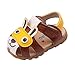 Produktbild Elecenty Sandalen LED Beleuchtet Babyschuhe,Kleinkind Unisex Mädchen Junge Schuhe Flach Shoes Offene Karikatur Sandaletten Atmungsaktiv Sommerschuhe Strandschuhe Kinderschuhe (25, Kaffee)