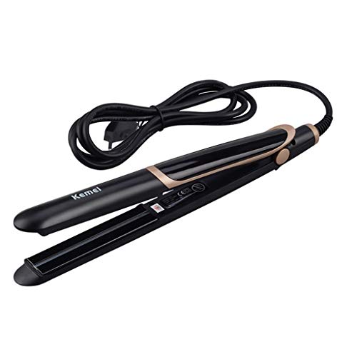 YERGHJ Infrared Hair Straightener Curler Ceramic 3D Floating Wide Plate Flat Iron LED Digital Hair Curling Straightening