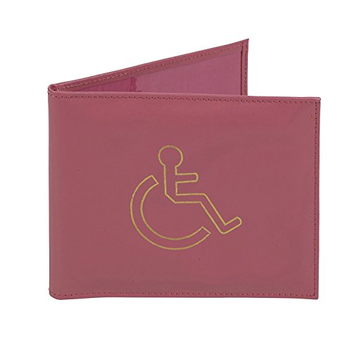 Price comparison product image Pink Leather Disabled Badge Holder