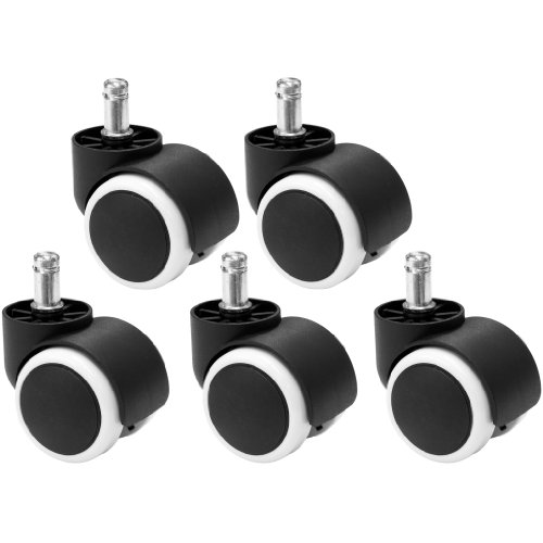 Maxstore Set da Rotelle per sedie da Ufficio, 11 mm di Ruote 50 mm