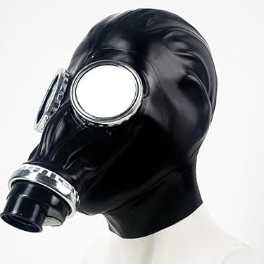 Latex masker met gesloten mond en rits | Product made in the EU