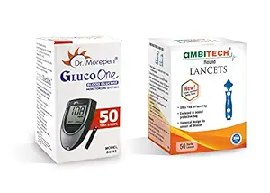 DR. MOREPEN BG-03 50 Test Strips With AmbiTech 50 Round Lancets