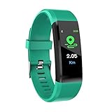 CSCF Fitness Tracker, Wasserdichte, intelligente Armbanduhr, 115 Plus Blutdrucküberwachung, Herzfrequenzüberwachung, Smart-Armband Fitnessband, hellblau