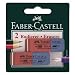 Produktbild 10 x Faber Castell Radiergummi 7070-40 groß rot/blau auf Blisterkarte