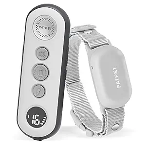 PATPET Small Size Dog Training Collar with 3 Safe Training Modes, Rechargeable IPX7 Waterproof Shock Collar with Remote, 3000 Ft Control Perfect for Dogs(5-100lbs) - Electric Dog Barking Collar