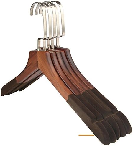 ASGGGFDFH Natural wide shoulder wood hanger,Household wooden suit hangers Adult wooden coat hangers Transparent hose Pants hangers wood,Pack of 5-U 37x25x1.2cm(15x10x0)