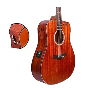 Kadence Slowhand Series Premium Demi Cut Semi Acoustic Guitar with Shutter (Mahagony Wood)