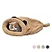 Produktbild EONO Essentials Katze Schlafsack Haustier Beutel Weich Warm Waschbar Cat Bett Winddicht Sack kuscheln Decke Matte Für Kitty Puppy Kleine Tiere Gelb