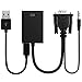 Price comparison product image L-MEIQUN,Practical VGA To HDMI Adapter Converter With AUX And USB Cable(color:BLACK)