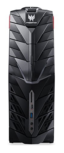 Acer Predator G1 (G1-710) Gaming Desktop PC (Intel Core i7-6700, 16 GB RAM, 2.000 GB HDD + 128 GB SSD, NVIDIA GeForce, GTX 1070 8GB (GDDR5 VRAM), DVD SM, Win 10 Home) schwarz