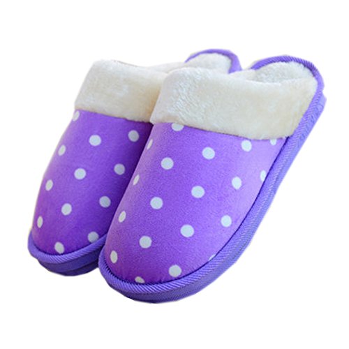 Womens Indoor Warm & Cozy Plush House Slipper, Purple