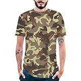 Produp Fashion Mens Splash-Ink 3D Druck Tees Shirt Kurzarm T-Shirt Bluse Tops Comfoutable Sport Pullover