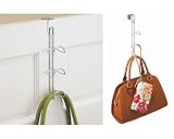 CON 3 GANCHOS: Esta percha para bolsos cuenta con tres ganchos, en los que se pueden almacenar, además de los bolsos, las mochilas, los pañuelos o las corbatas.