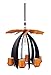 Produktbild Weihnachtspyramide 1-stöckige Hängepyramide NOVA mit Teelichter - anthrazit/orange - 33cm - Original Erzgebirge - Dregeno Seiffen