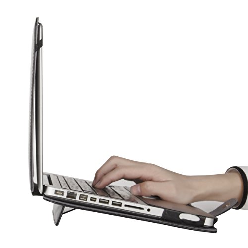 MOSISO Premium Qualität PU Leder Schutzhülle Tasche Hülle Sleeve Aktentasche Case für MacBook Pro 13 Zoll mit CD-ROM Drive (A1278), Schwarz - 5