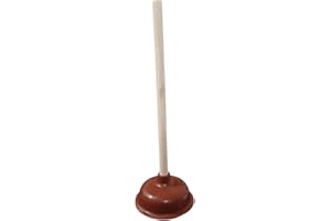t&b enterprise Heavy Duty Toilet Plunger (6 Inch Cup & 17 Inch Handle) Powerful Toilet Un-blocker Strong Suction Pump Best for Kitchen Sink Bathroom Shower Draining