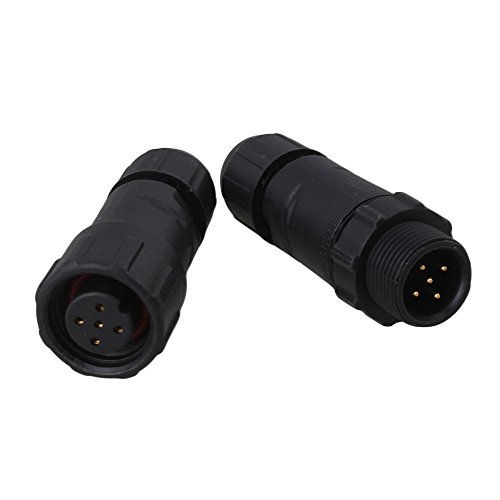 BQLZR IP68 Wasserdicht 5 Pins Elektrische Kabel Stecker Stecker Buchse Kunststoff - 2