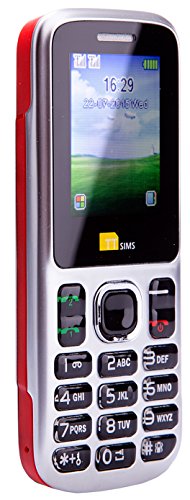 TTfone Dual Sim TT130 Mobile Phone - Camera - Bluetooth - Cheapest Twin 2 Sim Phone (with USB Cable, Red)
