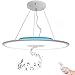 Produktbild LED Dimmbar Hängelampe Pendelleuchte 36W Ø50CM RGB Kronleuchter Deckenleuchte mit Zweierlei Bluetooth Lautsprecher Weiss/Warmweiss [ APP + Fernbedienung ], für Esszimmer, Wohnzimmer, Schwarz