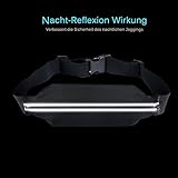 Sport Hüfttasche, Flycool Laufgürtel elastische Gürteltasche Bauchtasche Running Belt mit Kopfhöreranlass für Handy und Reflexstreifen für Nachtsichtbarkeit - 5