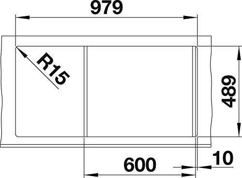 Blanco AXIS II 6 S-IF, Küchenspüle, Edelstahl Seidenglanz, Becken links, 1 Stück, 516530 - 6