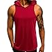 Produktbild Herren Kapuze Oberteile Sonnena Slim Fit Muskel Einfarbig Oberteile Top Männer Ärmellos Rundhals Hoodies Sport Training Top Sportshirt Joggingweste Übergröße Bluse Tanktop
