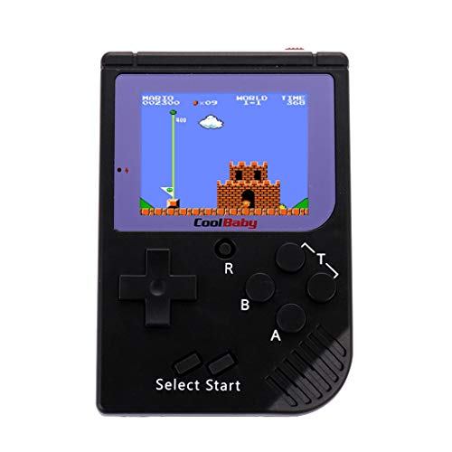 Preisvergleich Produktbild Fcostume Retro Mini-Handheld-Videospielkonsole Gameboy Eingebaute 129 Klassische Spiele (Schwarz)