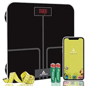 ActiveX (Australia) Ivy Plus, Digital Bathroom Scale For BMI Body Weight With Advanced Free Bluetooth ActiveX App With Measuring Tape [No Body Fat Function]