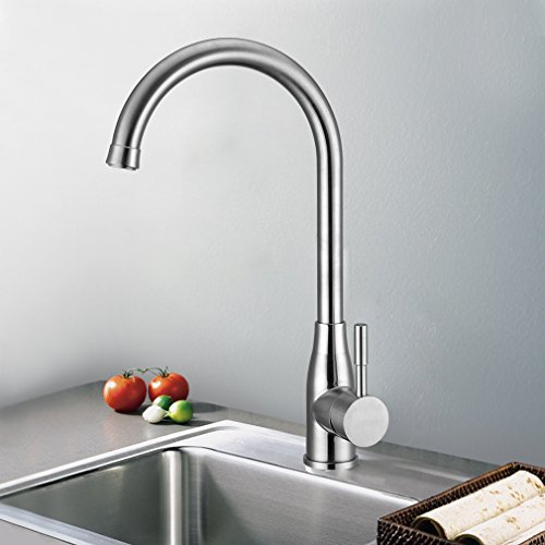 BONADE 360° Schwenkbar Auslauf Edelstahl Küchenarmatur Wasserhahn Küche für Bad Badenzimmer Waschbecken - 3