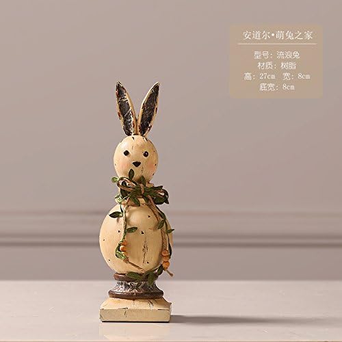 SQBJ Modern minimalist garden style Home Furnishing jewelry old vintage cute rabbit living room TV cabinet decoration decoration,Vagrant rabbit