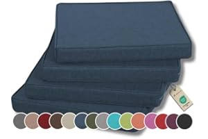 Gutekissen® poduszka na krzesła/ławki do domu i ogrodu poduszka na siedzisko poduszka ogrodowa poduszka na krzesło wiele kolorów FK5 (40x40, Granatowy, 4)