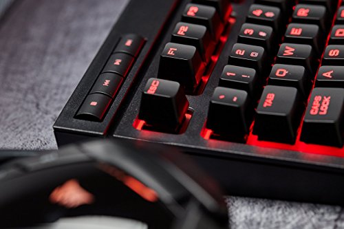 Corsair K63 - Teclado mec  nico Gaming  Cherry MX Red  retroiluminaci  n LED roja  QWERTY Espa  ol   Negro