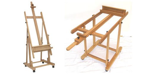 Professional artists easel XXL 210 cm beech wood painting display studio