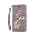 Produktbild HTC Desire 816 Fall, w-pigcase hochwertigem PU Leder mit Gold Butterfly Muster bedruckt mit Magnetic Book Wallet Schutzhülle für HTC Desire 816 grau Huawei Y6