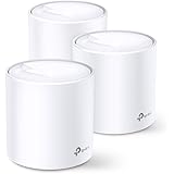 TP-Link Deco X60 Mesh WLAN-set (3-pack), AX3000 Dual Band Router & Repeater (räckvidd upp till 650 m², WPA3, perfekt för stor