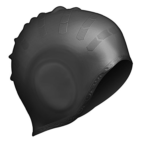 Silikon Badekappe mit ergonomischen Ohrabdeckung und große Elastizität für Jugendliche und Erwachsene