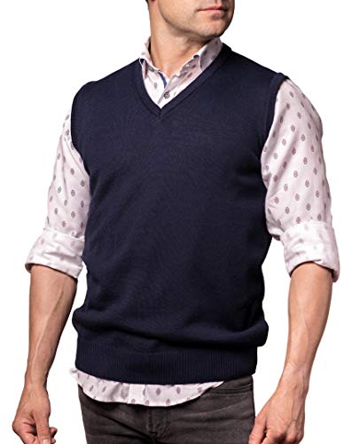 Dipuman Gilet sans Manches pour Homme - Bleu - XXXL