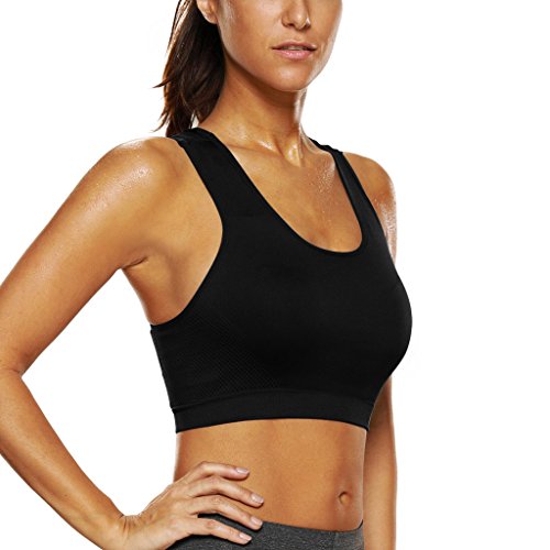 CharmLeaks Damen Sport-BH Mit Mittlerem Halt Herausnehmbare Polster Bügellos Classic - 4