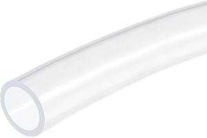TOP-VIGOR Transparenter PVC-Vinylschlauch, 20 mm Innendurchmesser, 25 mm Außendurchmesser, 1 m Länge, lebensmittelecht, flexibler Wasserschlauch, Kunststoffschlauch zum Umfüllen von Wasser, Öl, Luft,