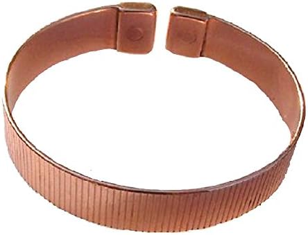 Magnetic Copper Therapy Bracelet / Bangle - Brand New 88m Delicately Handcrafted in The U.K. Lined Design Magnetic Therapy.