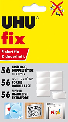 UHU 48805 Fix Klebekissen, 56 Stück, permanent, weiß