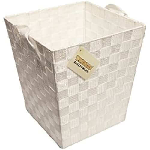 Amazon.co.uk white wicker waste paper basket