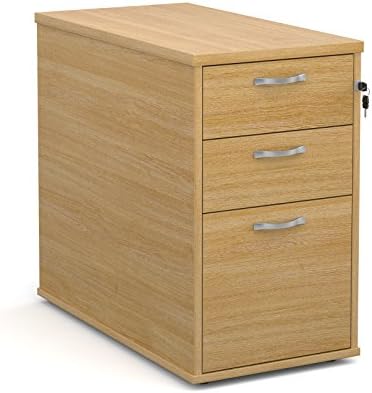 Office Elephant OE05-R25DH8O 800mm deep Desk high Pedestal with Two Shallow Drawers and one Filing Drawer in Oak