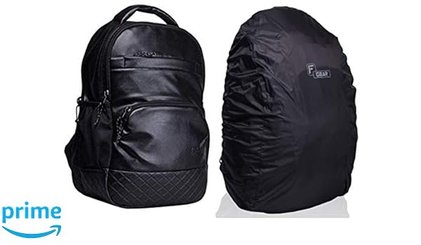 f gear luxur black 25 liter laptop backpack