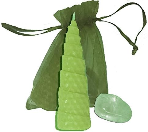 Exam Spell Wish Kit - Spiral Beeswax Candle & Gemstone Gift Set - Magic of Nature (Made in England) …
