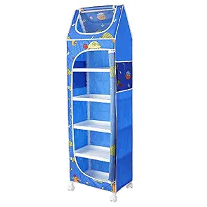 Little Ones | 6 Plastic Shelves Baby Wardrobe/Toy Organizer | Aquatic Blue | TB6/FB