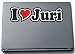 Produktbild INDIGOS UG - Aufkleber - I Love Heart Decal Sticker Laptopskin 297 mm - Ich liebe - I LOVE Juri - Laptop Netbook Computer - Sticker mit Namen vom Mann Frau Kind