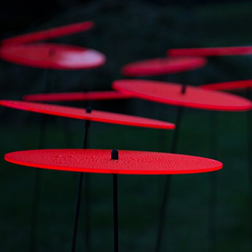 SUNPLAY „Sonnenfänger-Scheiben“ in ROT, 10 Stück je 10 cm Durchmesser im Set + 35 cm Schwingstäbe - 4