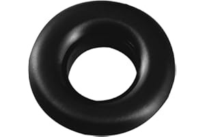 CORSO BATHROOMS Noir Round Overflow Cover | Matt Black Sink Hole Cover for Bathroom Toilet Wash Basin